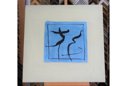 Obraz modrý tanec  90x90 cm